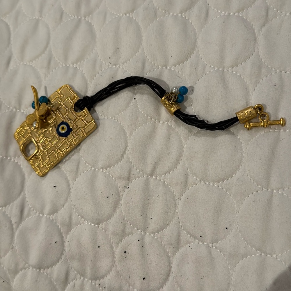 Women Gold Evil eye protection gold charm for purse or bracelet